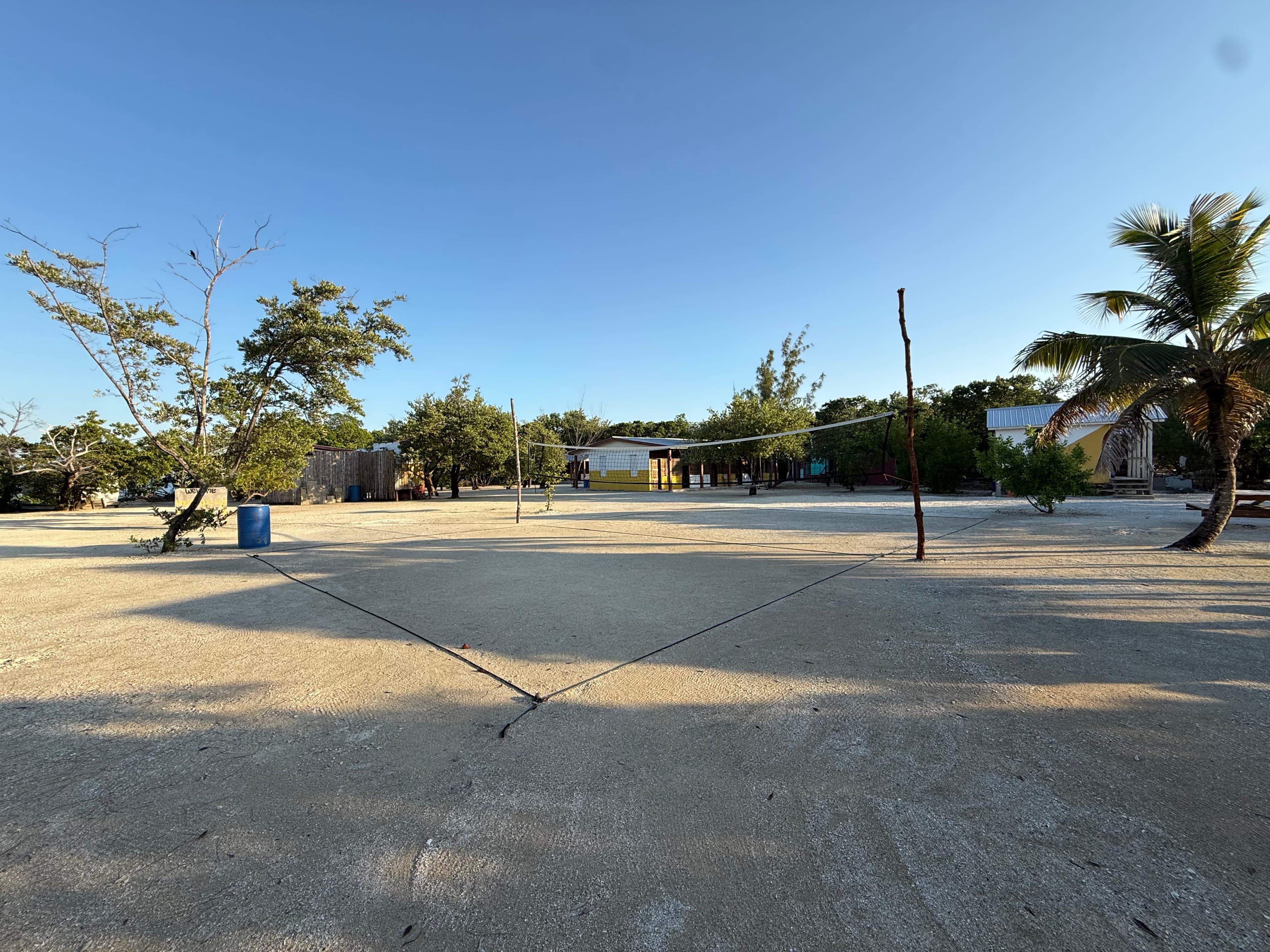 University island campus life at Hawk Caye Lodge private island, Belize